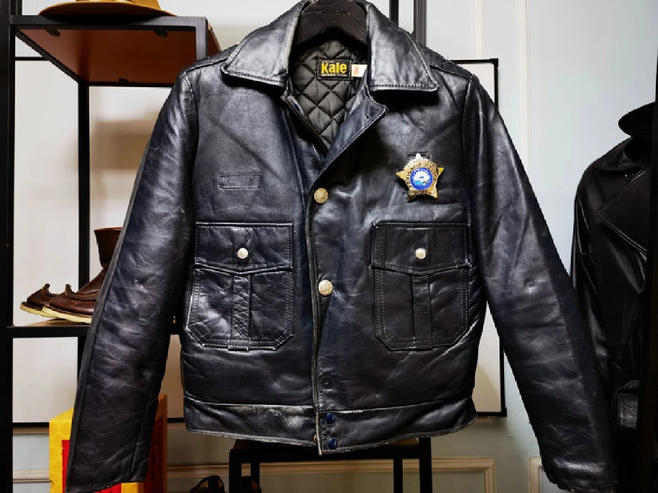 美国芝加哥警察皮衣&德国巡逻警察皮衣 第一件:美国制造branded厚重