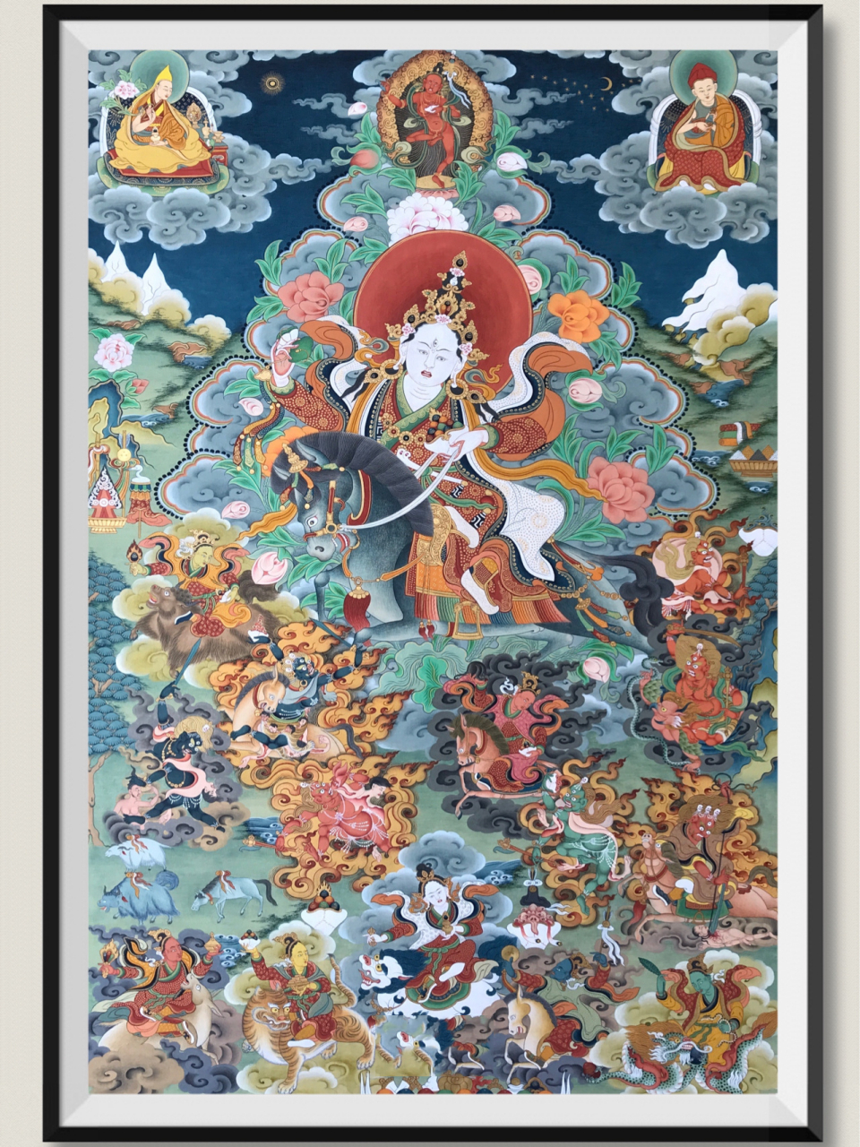 玉树非遗藏娘唐卡|最强护法:阿企佛母|新作 78 玉树藏娘画派画师