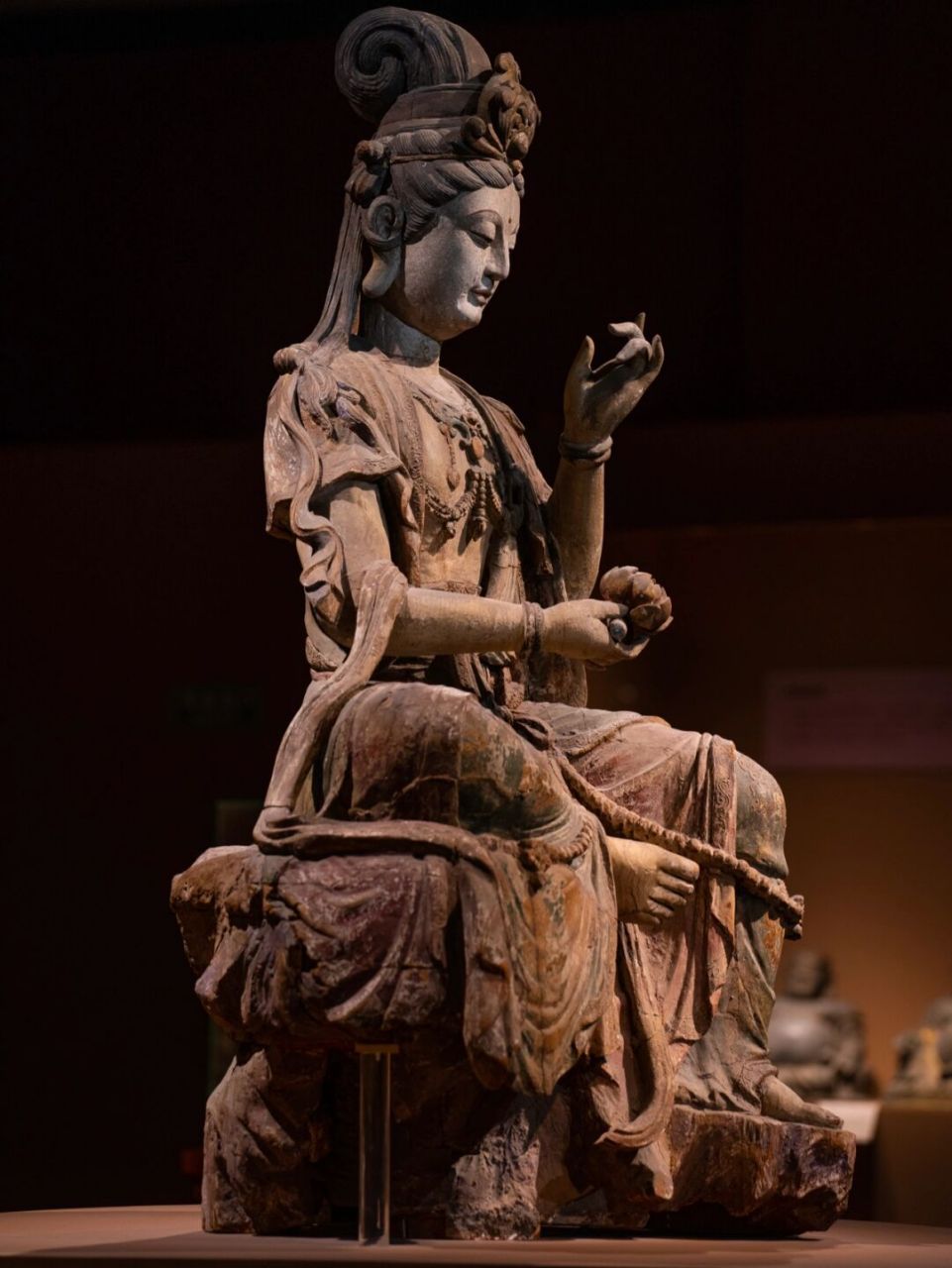 北京·国博 | 美到失语的水月观音 心血来潮跑到国博来看这尊水月观音