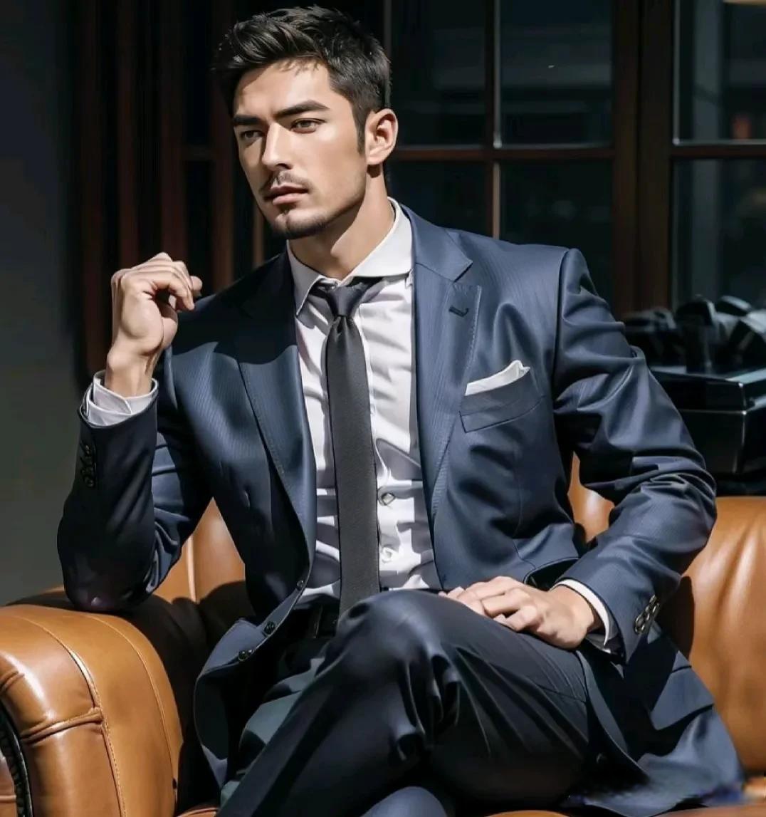 西装革履,尽显绅士风度.