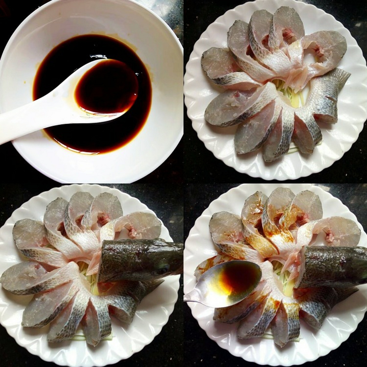 (附孔雀开屏鱼的切法) 鲈鱼味道鲜美,清蒸能够保持它的原汁原味.