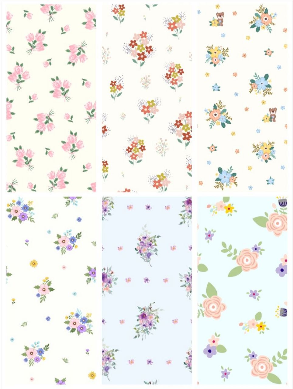 124期 清新小花花图案 原创手机壁纸插画 花型 | 图案设计 可约稿