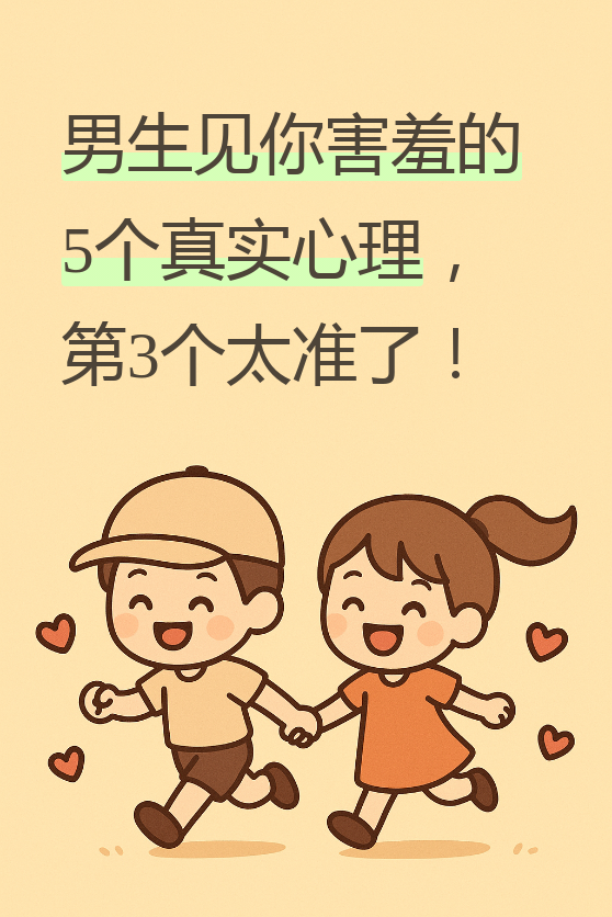 其实啊,男人害羞的时候,心里的小九九可多了,只是他们不会说出来罢了