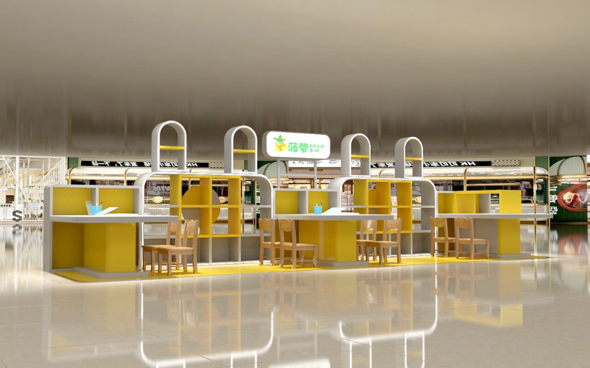 儿童手工多经点位设计与展柜设计效果图 diy多经点位设计与展示柜设计