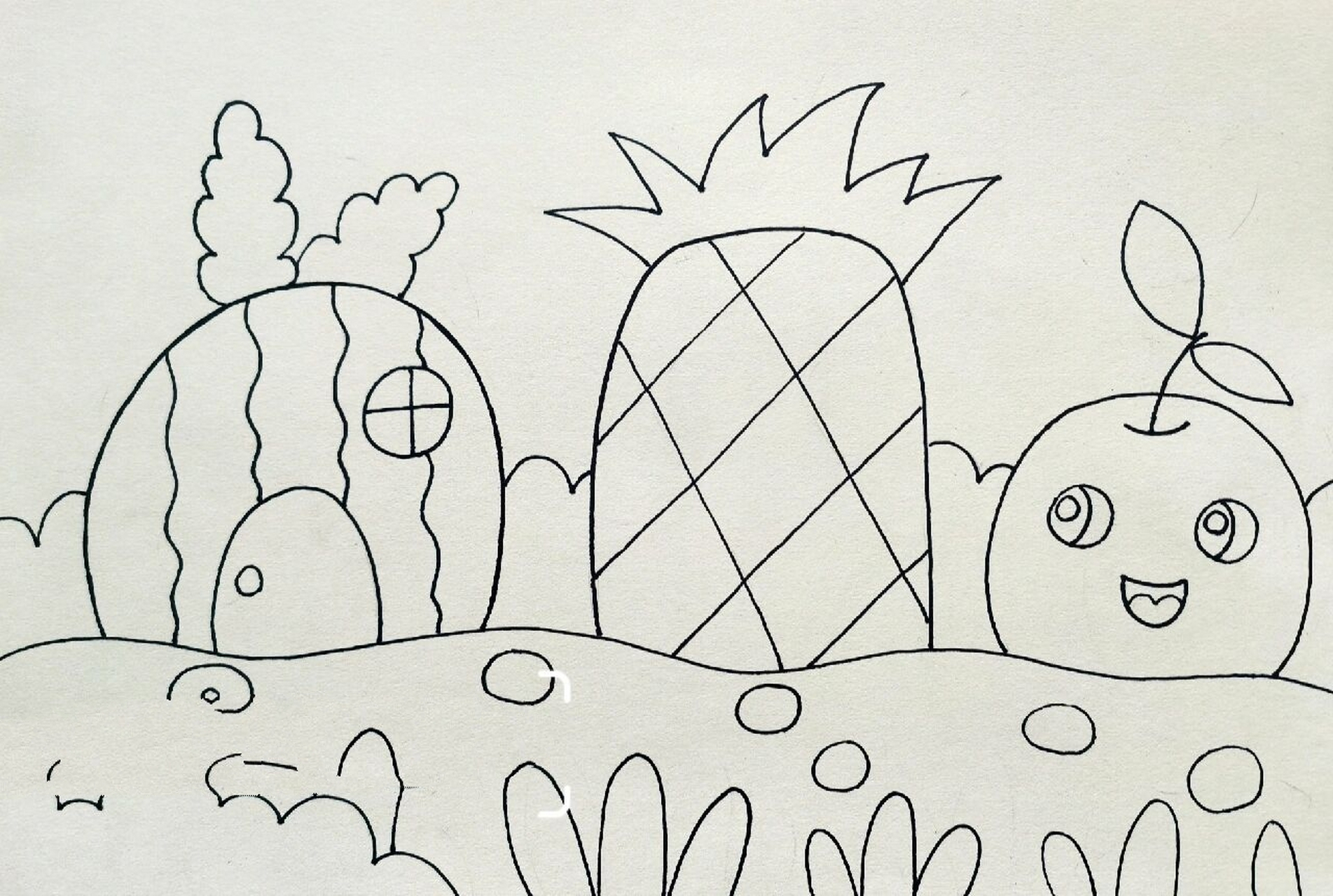 超简单入门级水果儿童画 适合中班的小朋友～简单好画