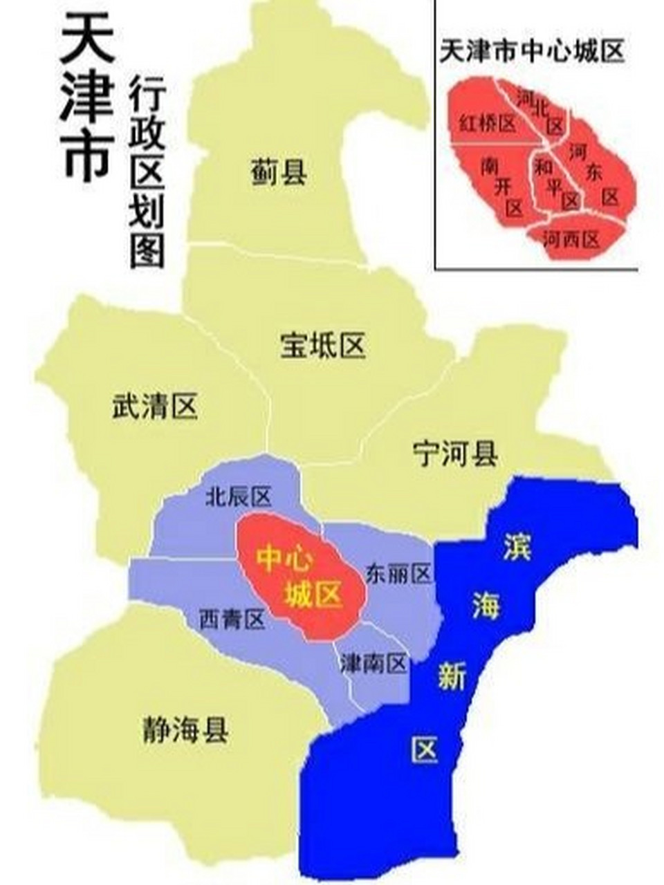 西青区: 西青区是与中心城区联系最多,结合最紧密的地区,天津外环线有
