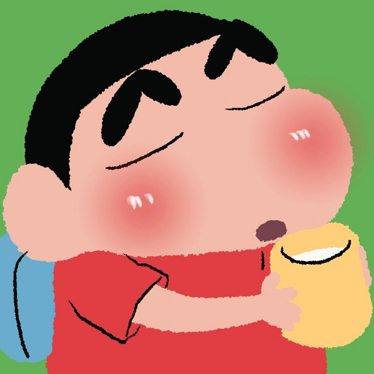 蜡笔小新吃饭拉06可爱头像 快来看!小新要吃饭饭拉!