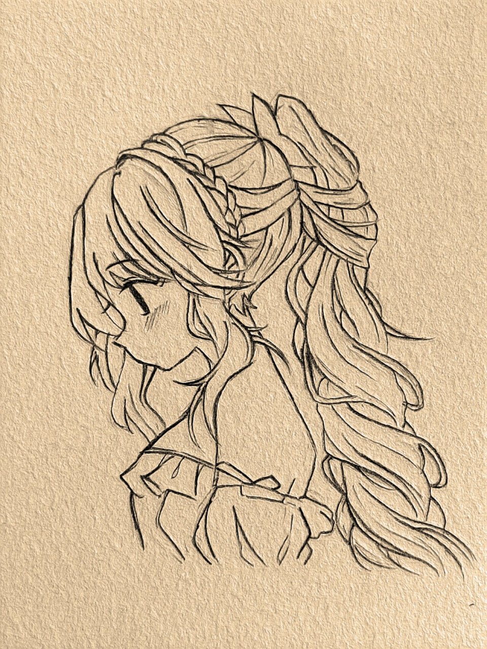 这次画女生吖～94 #简笔画教程##手绘##临摹##女生手绘##侧脸##可爱