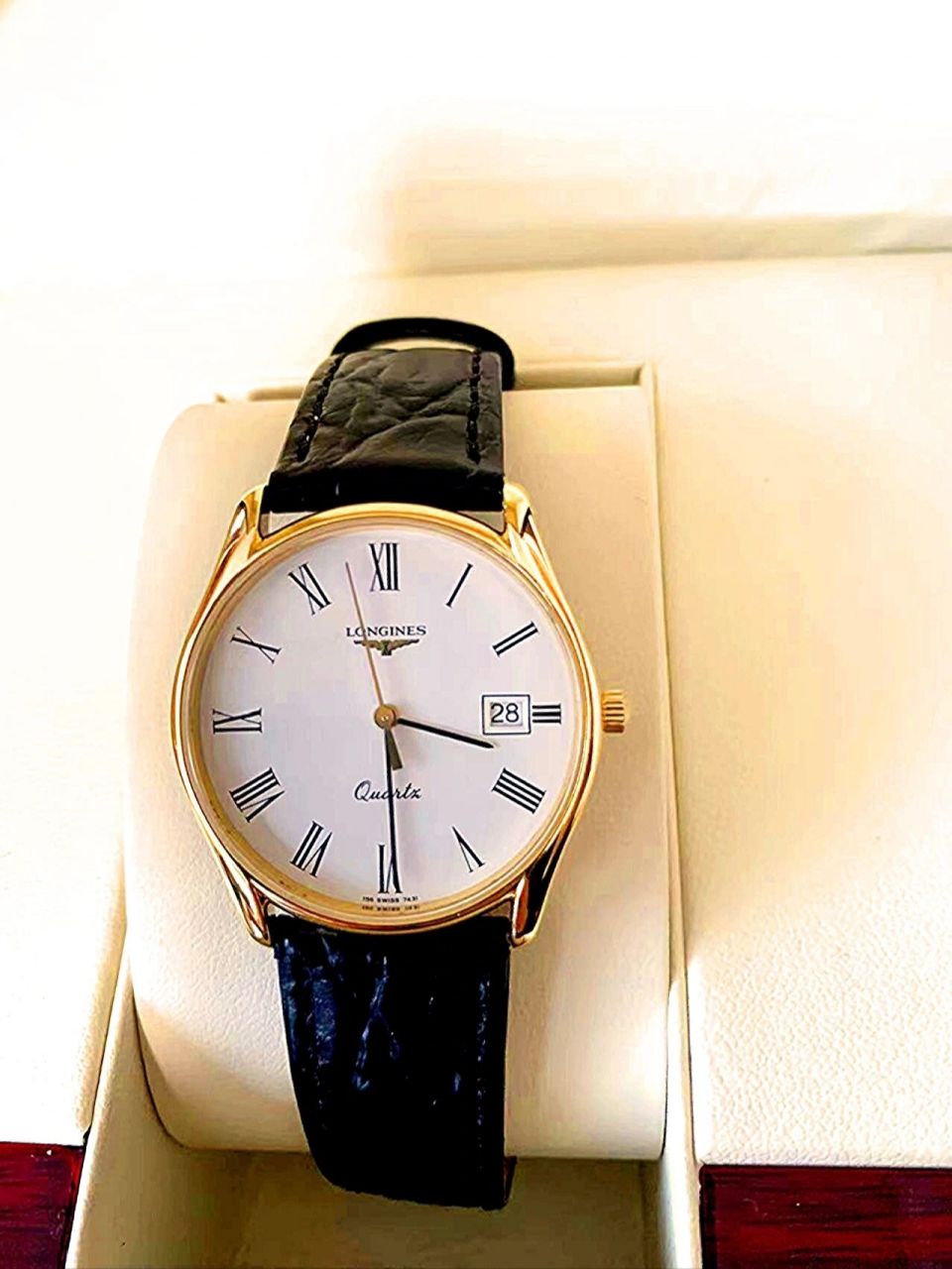 浪琴瑰丽系列男表 浪琴瑰丽系列男表 石英动力 经典大三针 18k金包金