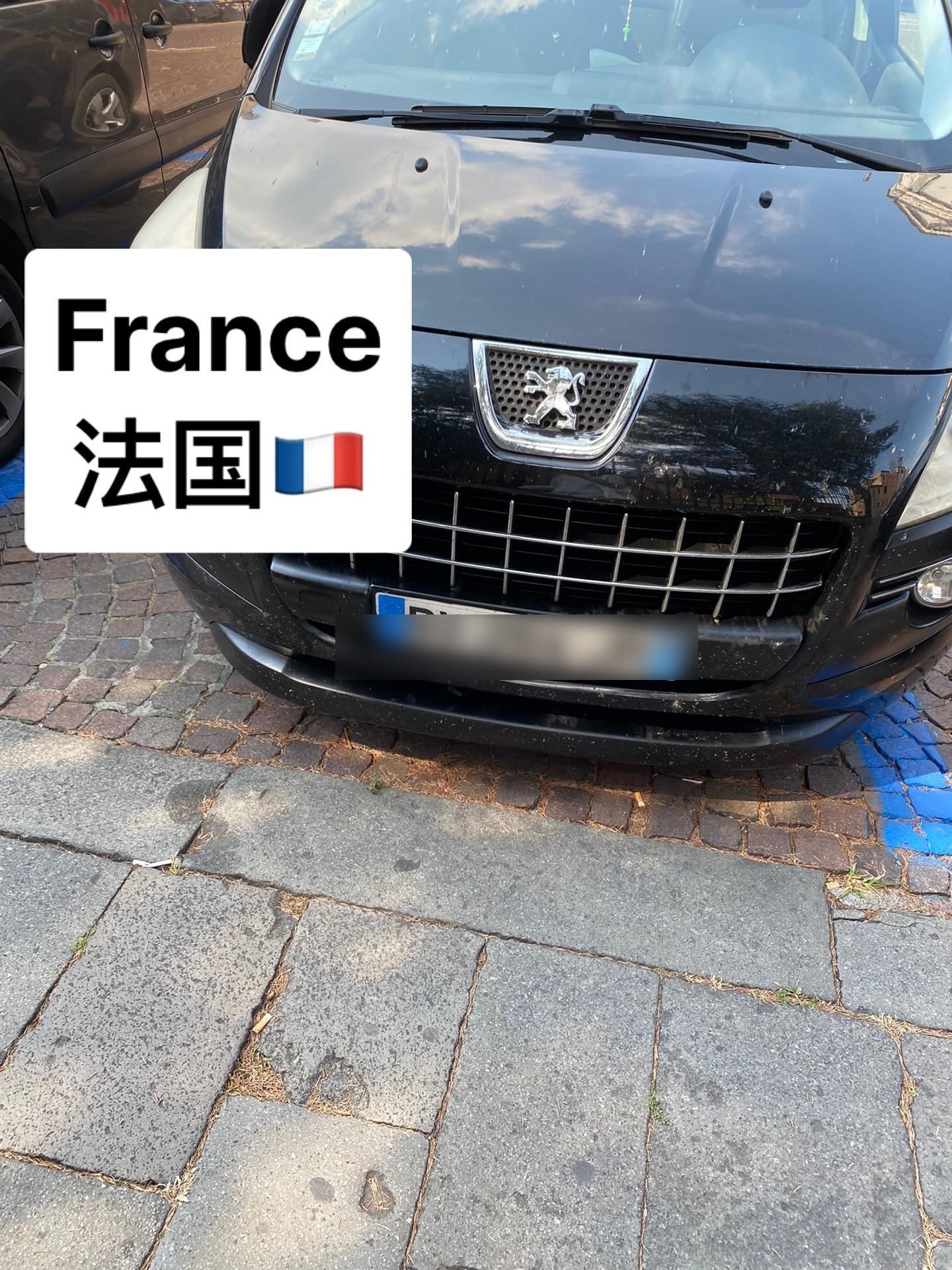 车牌都带标志不同的下面的字母是不同的国家本地人自驾游真方便