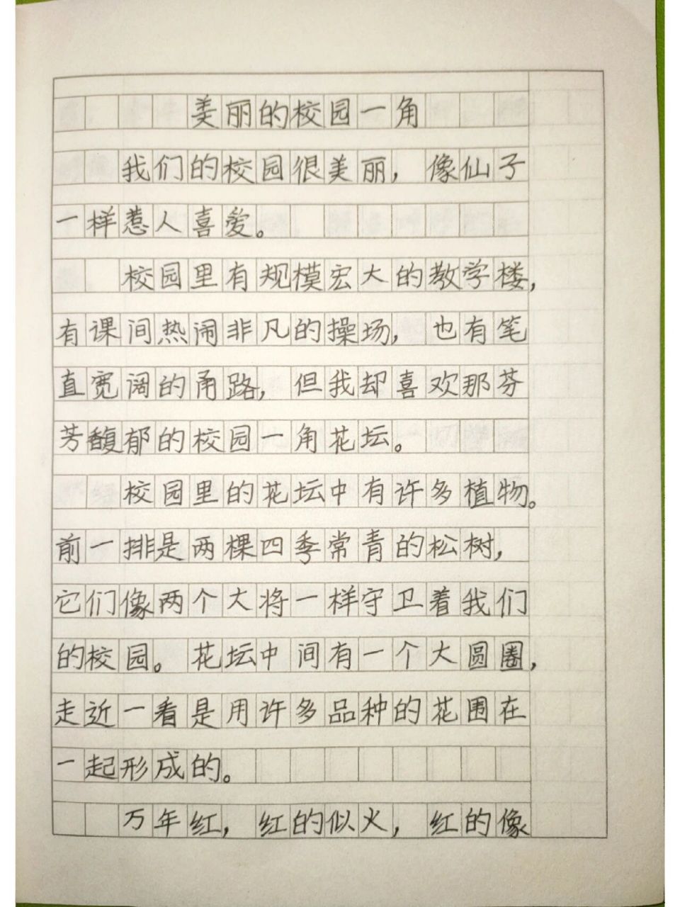 小作文校园一角