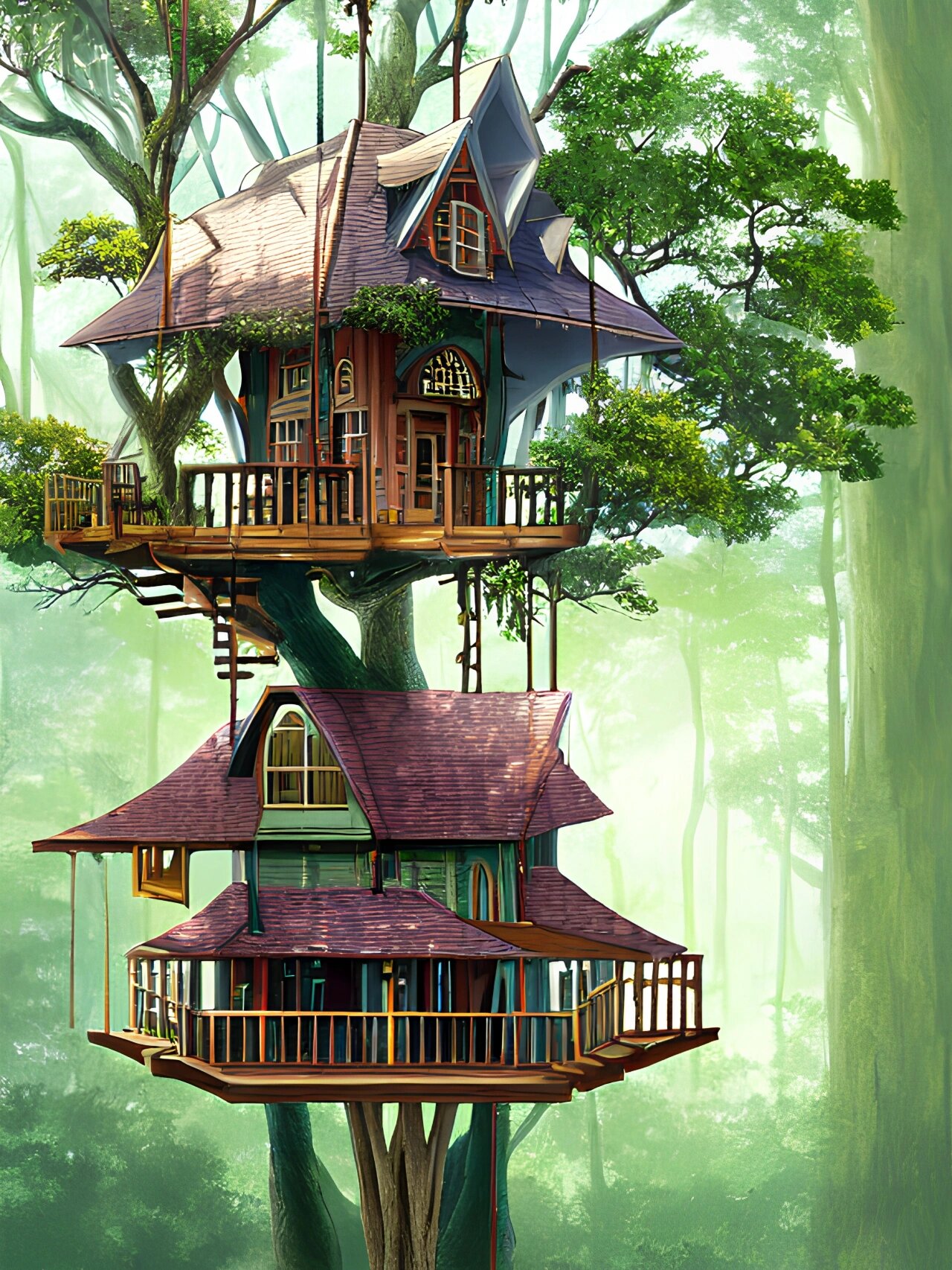 今天分享二次元的树屋