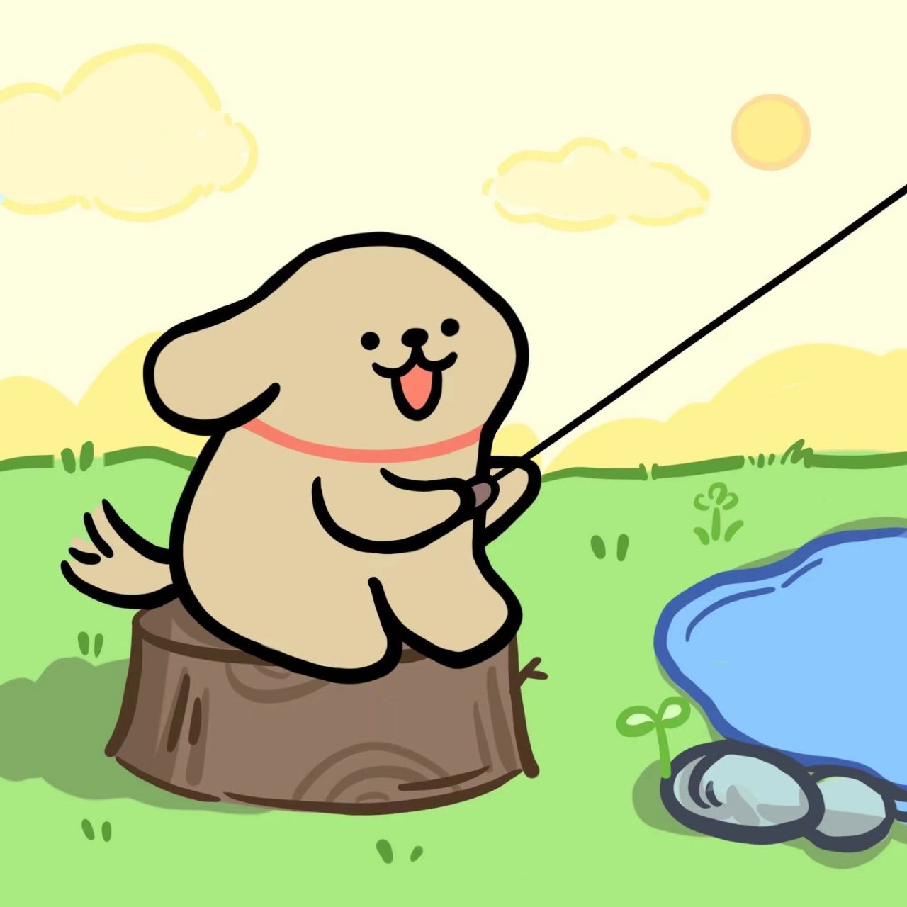 线条小狗情头二创|给你一封情书 太喜欢线条小狗啦!