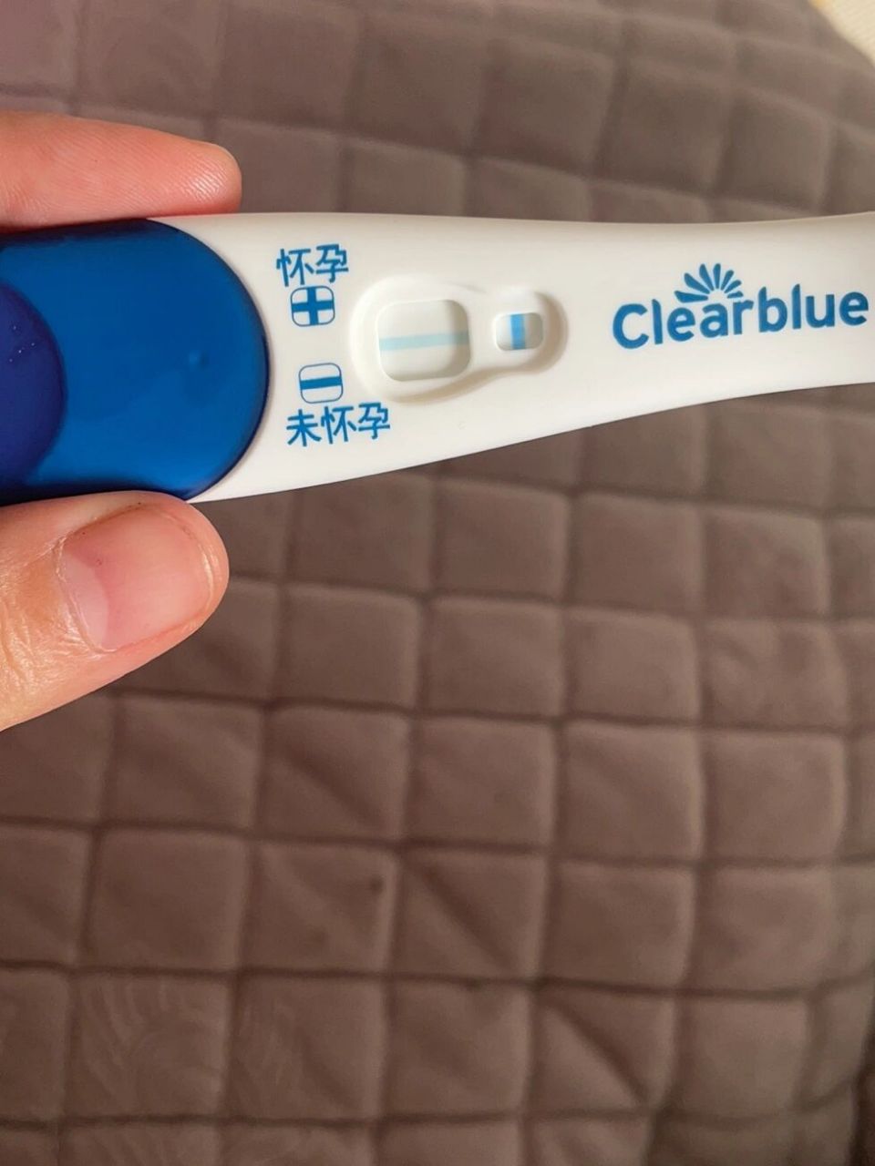 可丽蓝clear blue验孕棒自带水印?