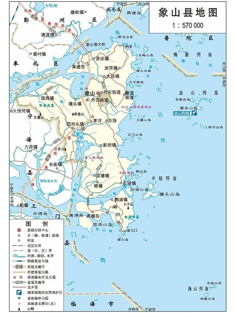 浙江省宁波市象山县地图