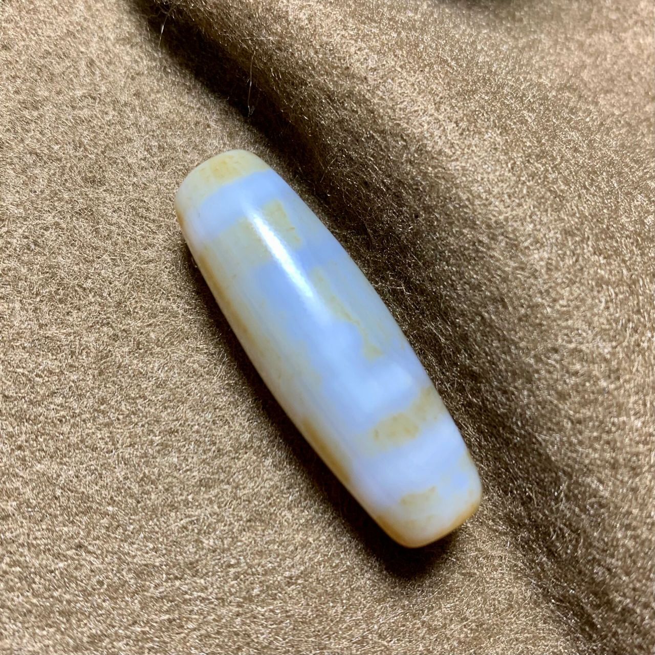 台湾吴老天珠老吴仿纯工艺藕色蜜糖天地珠 又一颗极具神韵和灵气的嫩