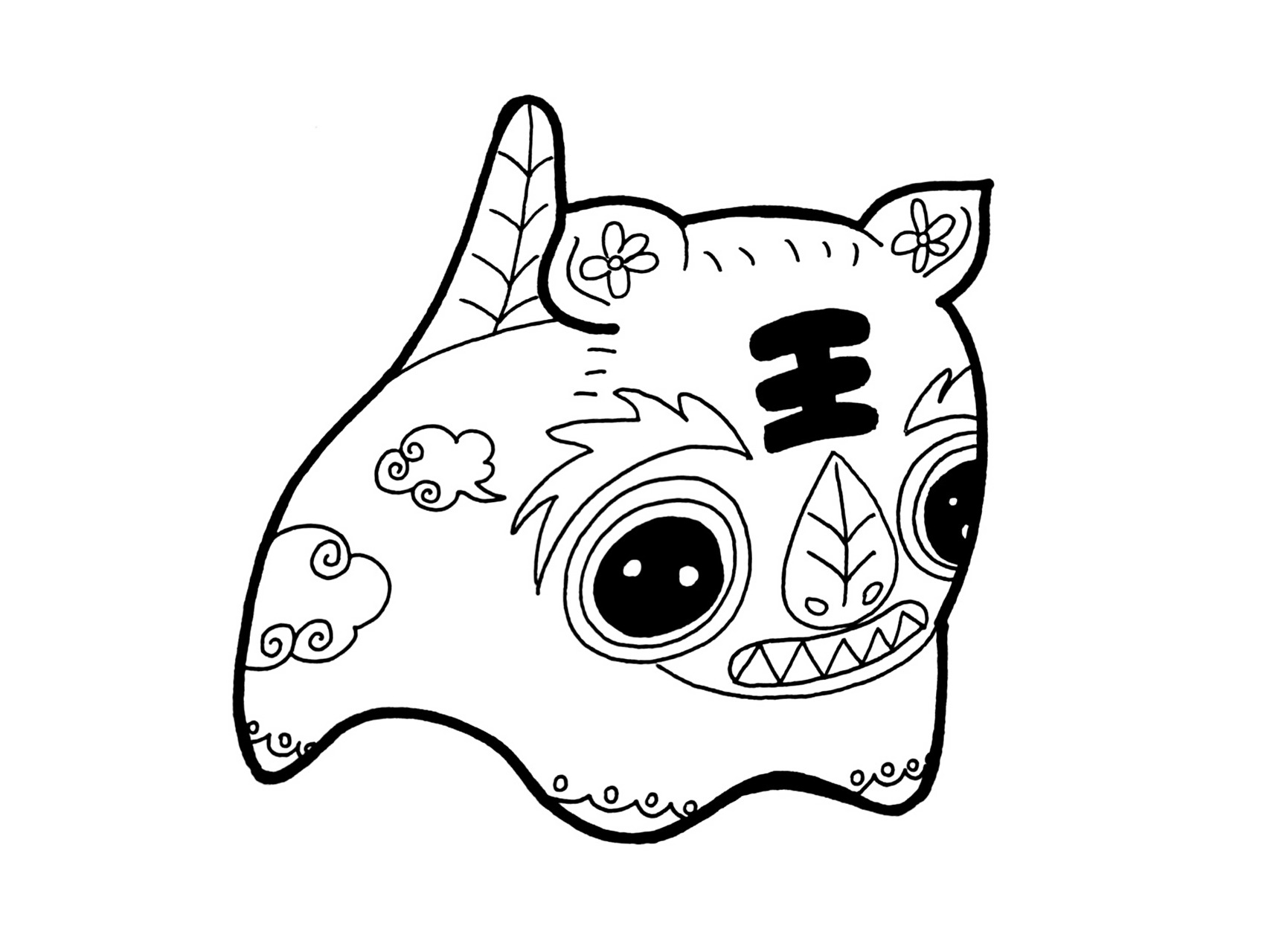 99学习难点:绘画不同角度的布老虎 96适用于以传统物件为主题的