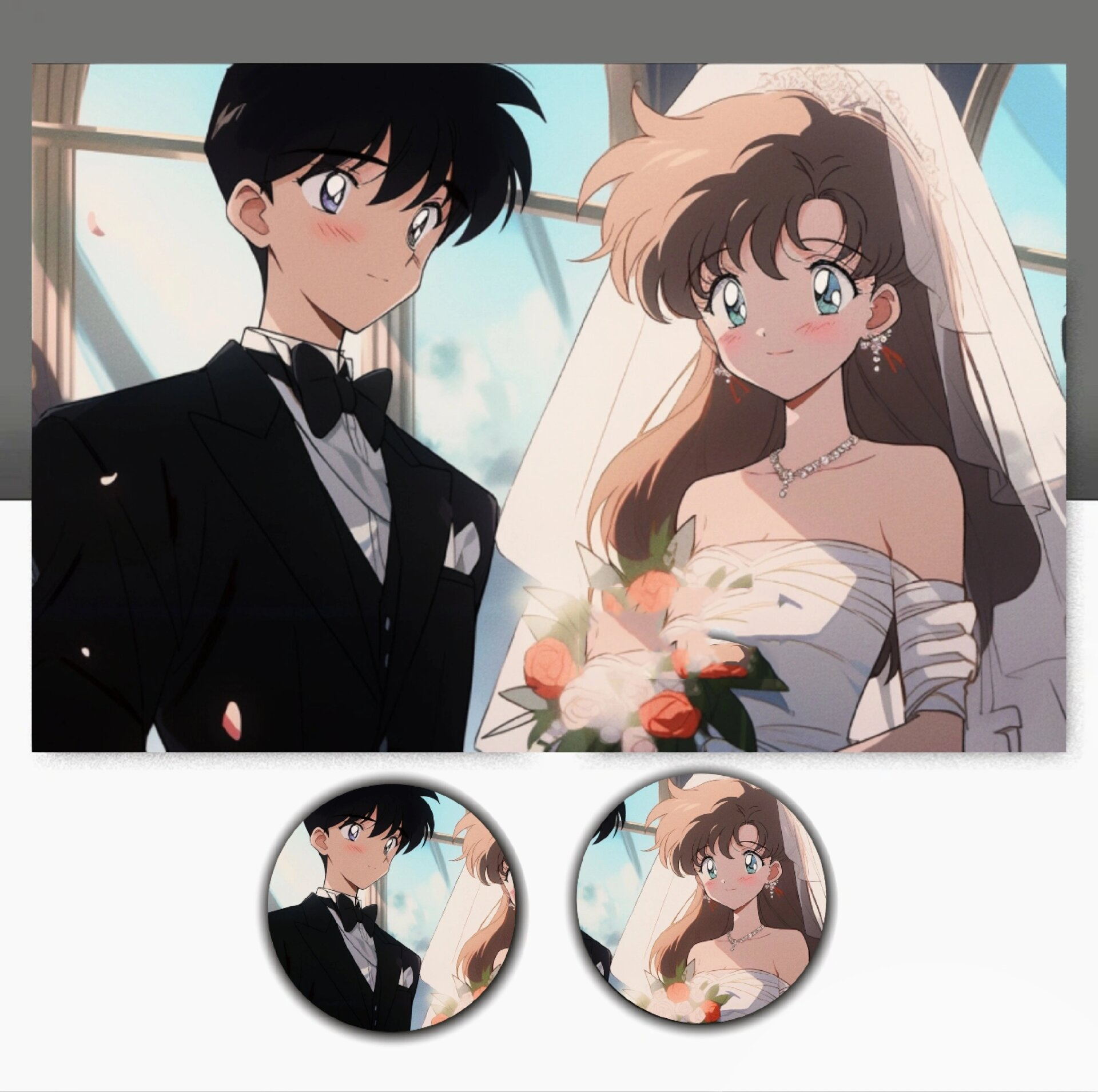 旧漫情侣婚纱头像