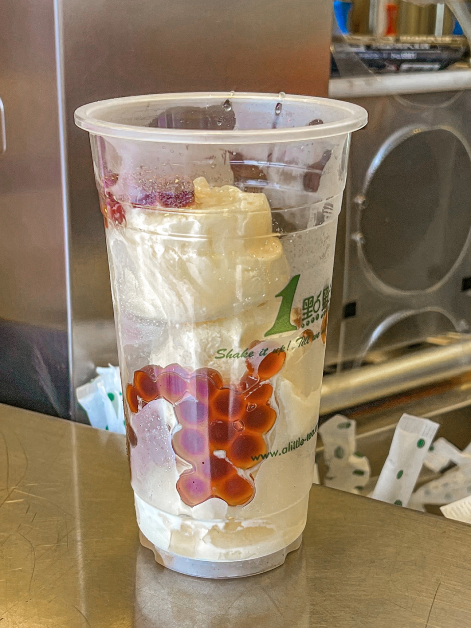 实至名归! 阿华田77波霸77冰淇淋,无糖去冰 我kkk!好喝哭了!