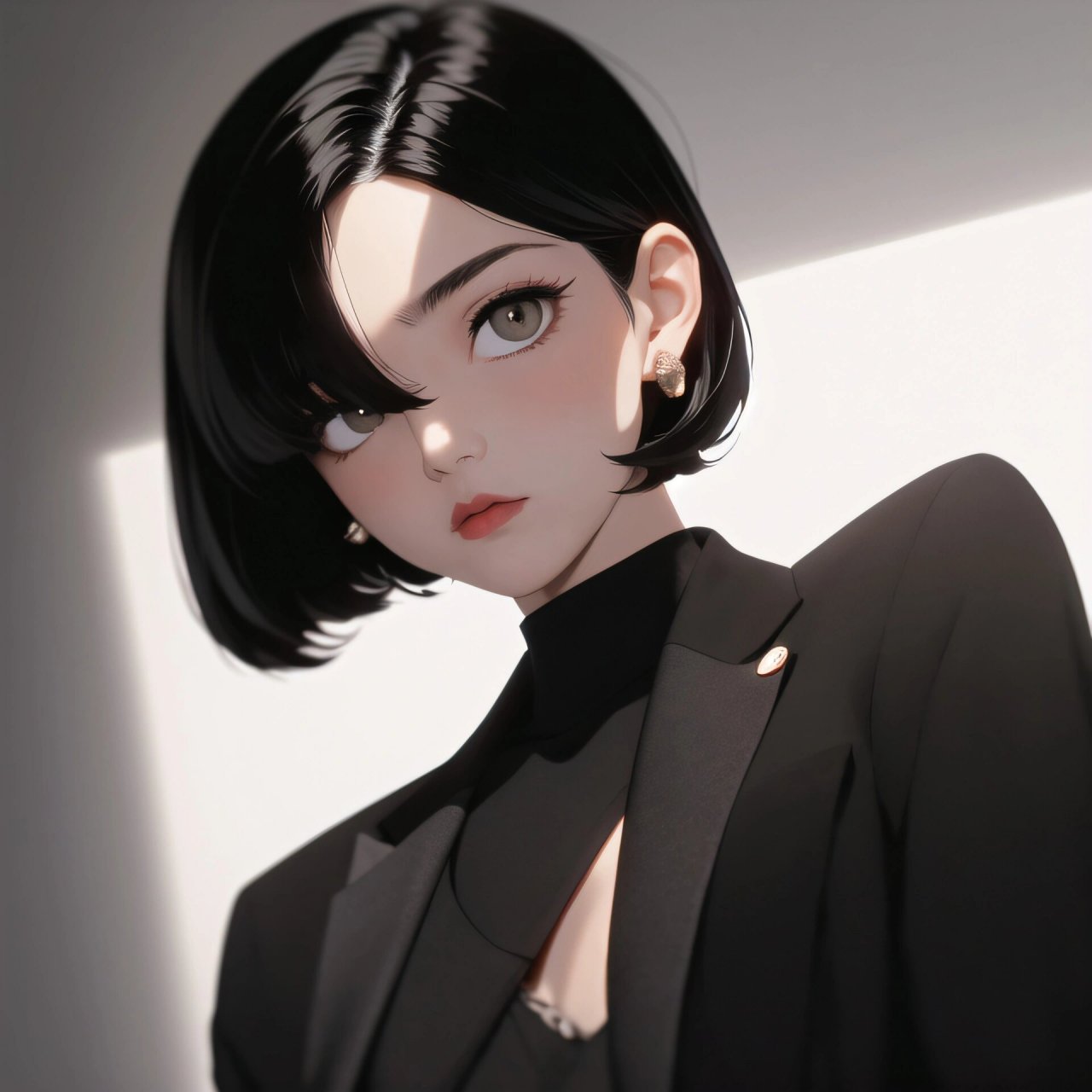 旧漫头像|气质短发小姐姐御姐穿搭