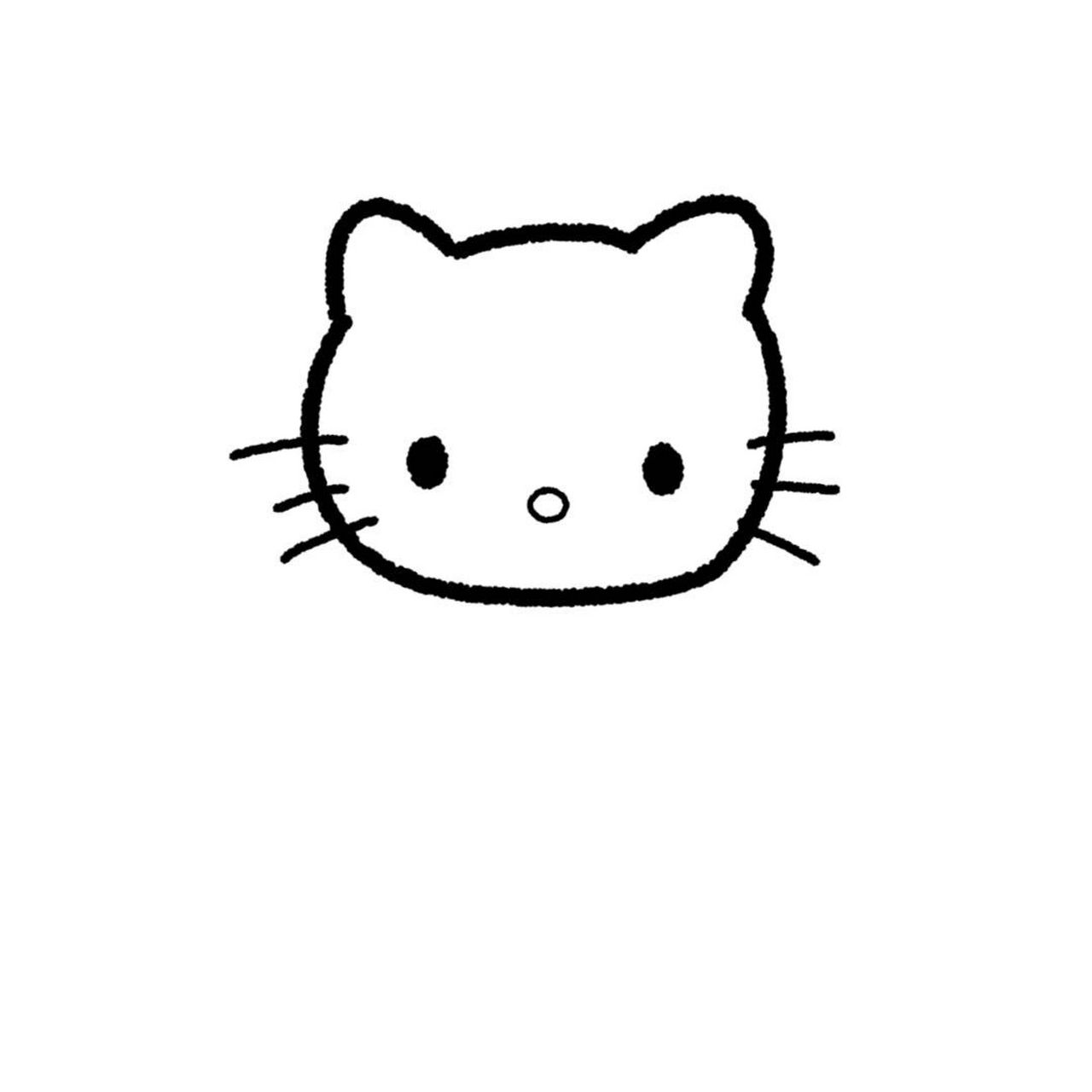 kitty猫简笔画可爱画法图片