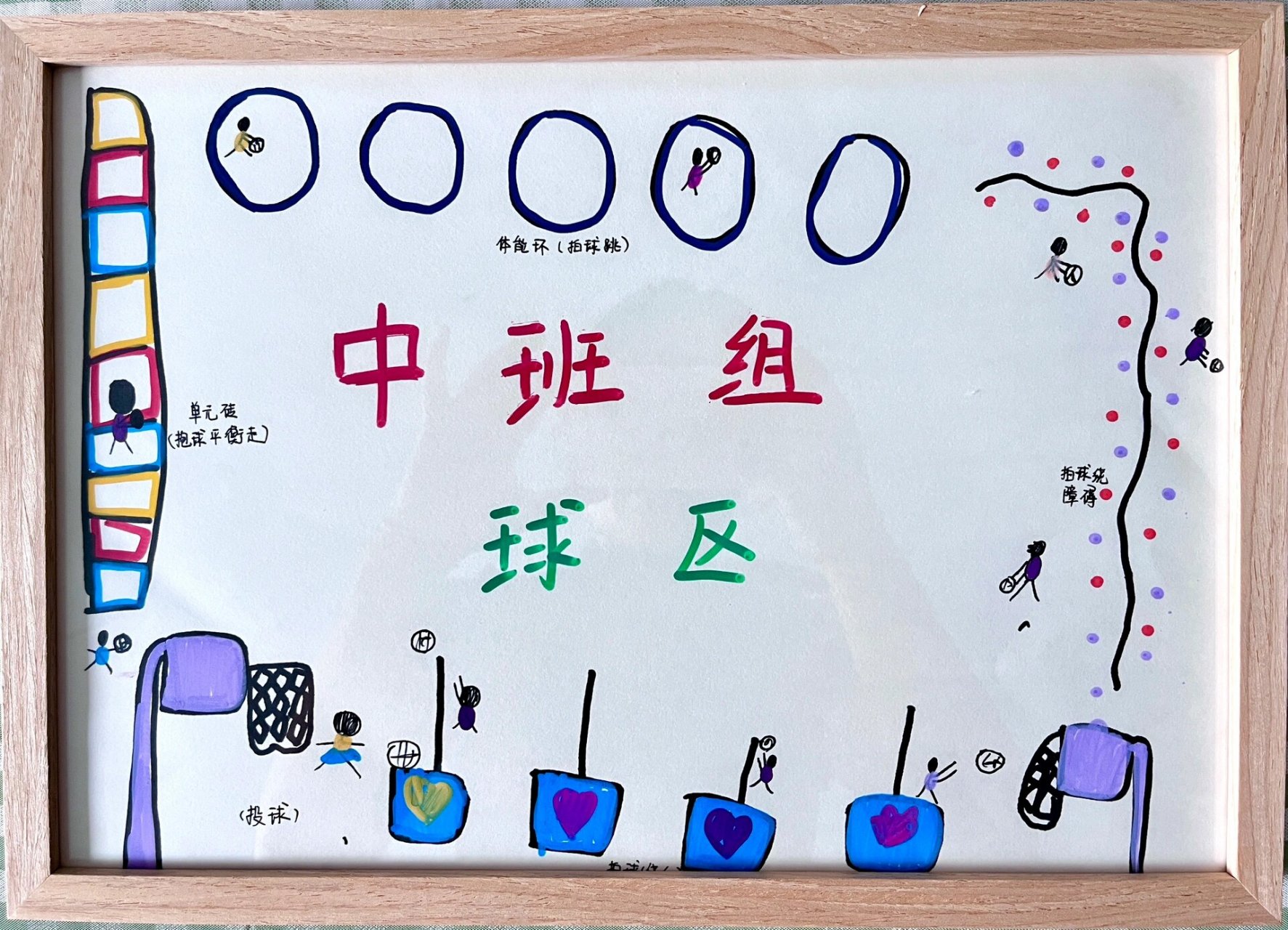 小,中,大体能大循环绘画图78 幼儿根据平常所玩的 自己设计绘画的