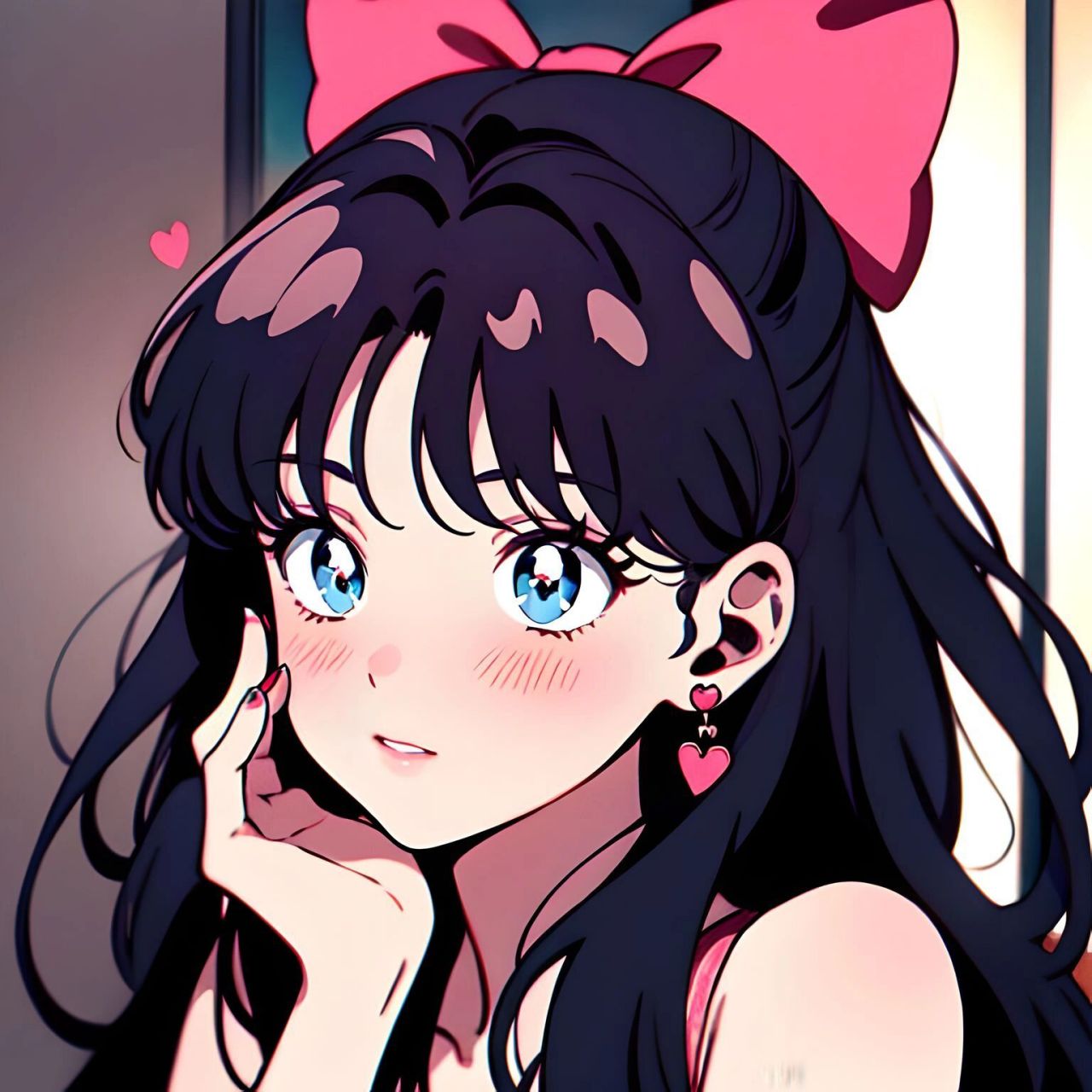 复古旧漫头像|可爱粉色蝴蝶结96