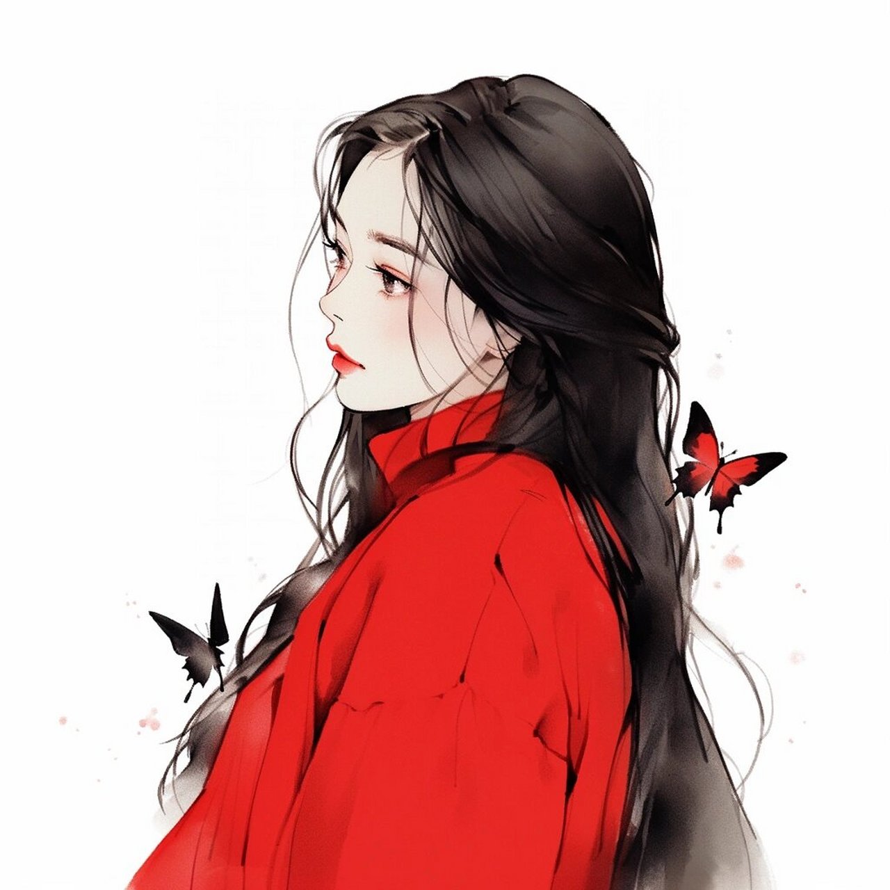 女生头像 | 202403温柔又热烈红色系