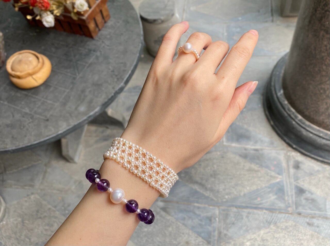 紫水晶和珍珠搭配好绝78