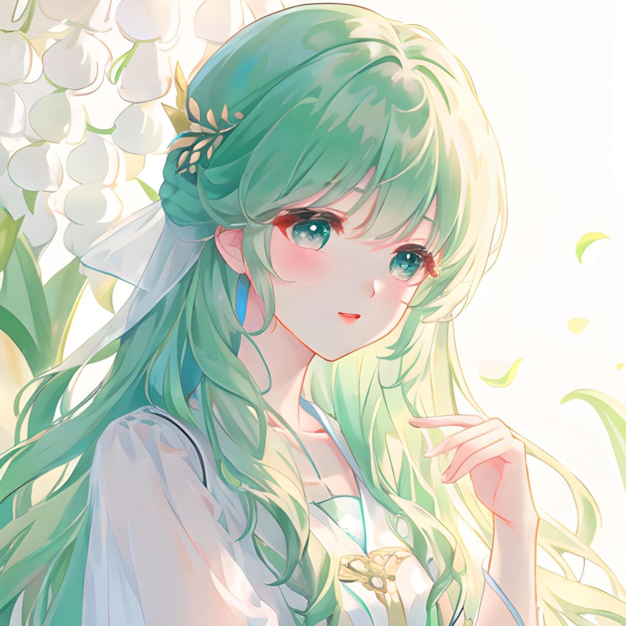 清新铃兰丨绿色系女生闺蜜头像