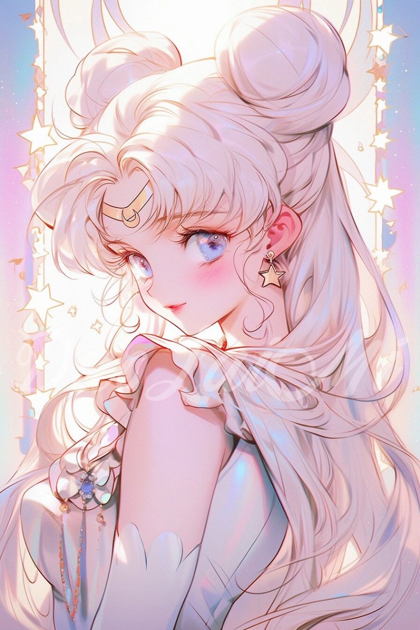 二次元头像8215侧身回眸美少女战士 月野兔