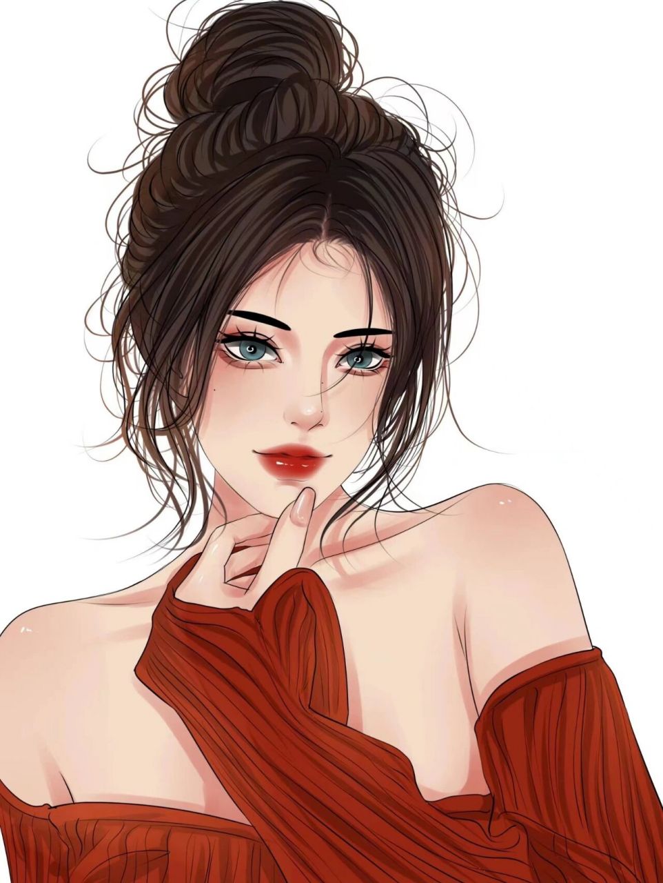 手绘画一个优雅高贵的女生动漫头像 画画日常分享  分享一组优雅高贵