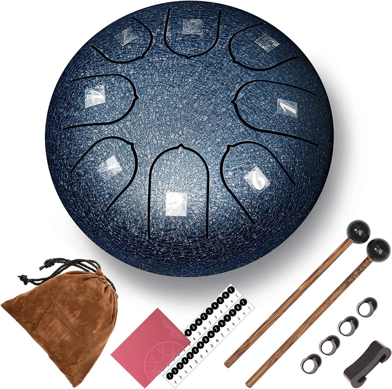 alloy steel tongue drum 8 notes 6 inches chakra tank drum steel