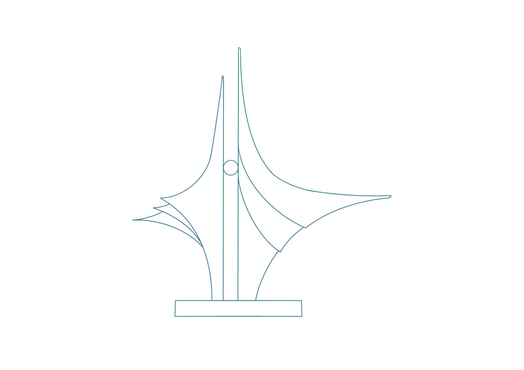 秋水广场地标建筑绘画