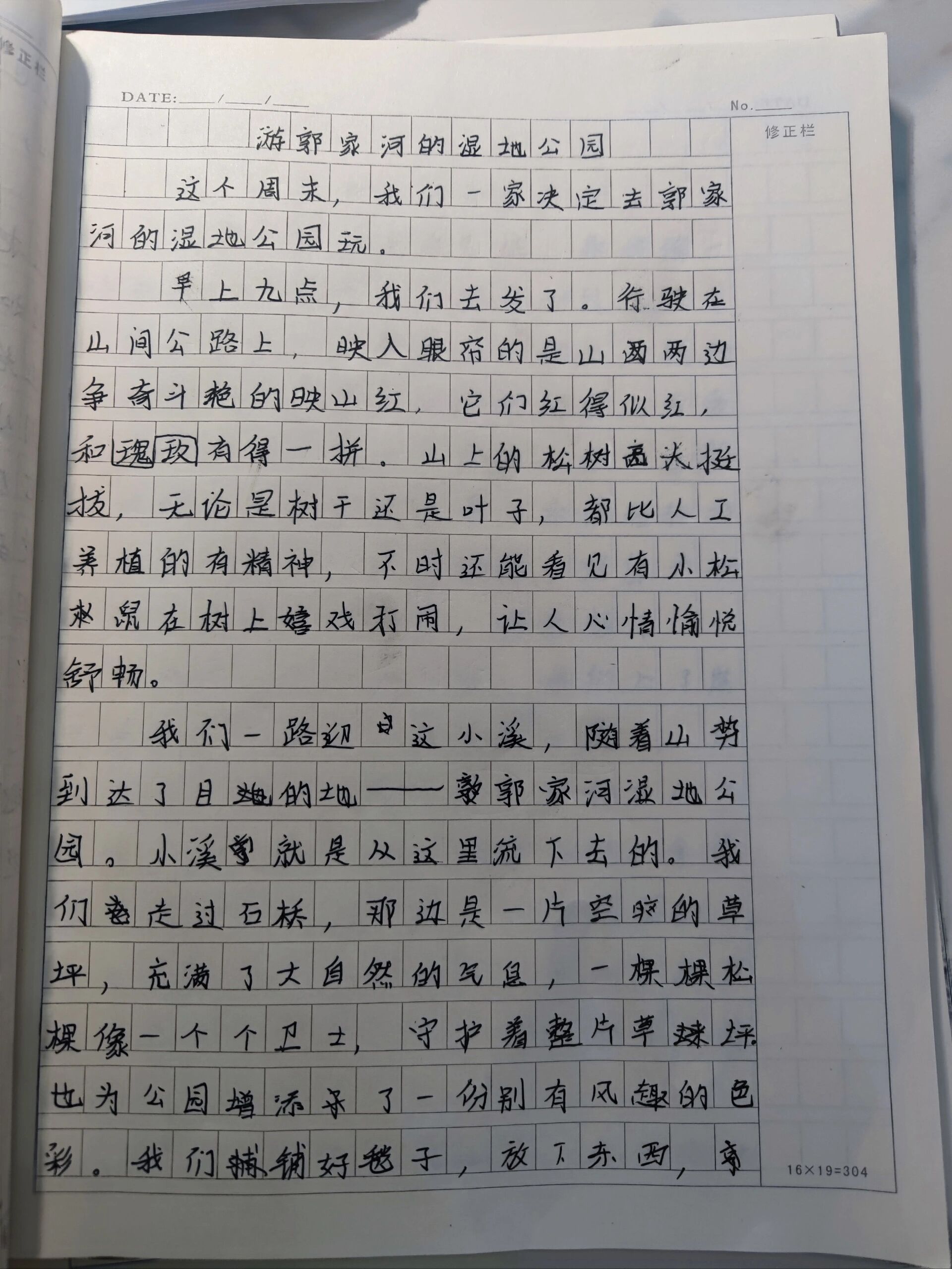 游公园作文400字图片