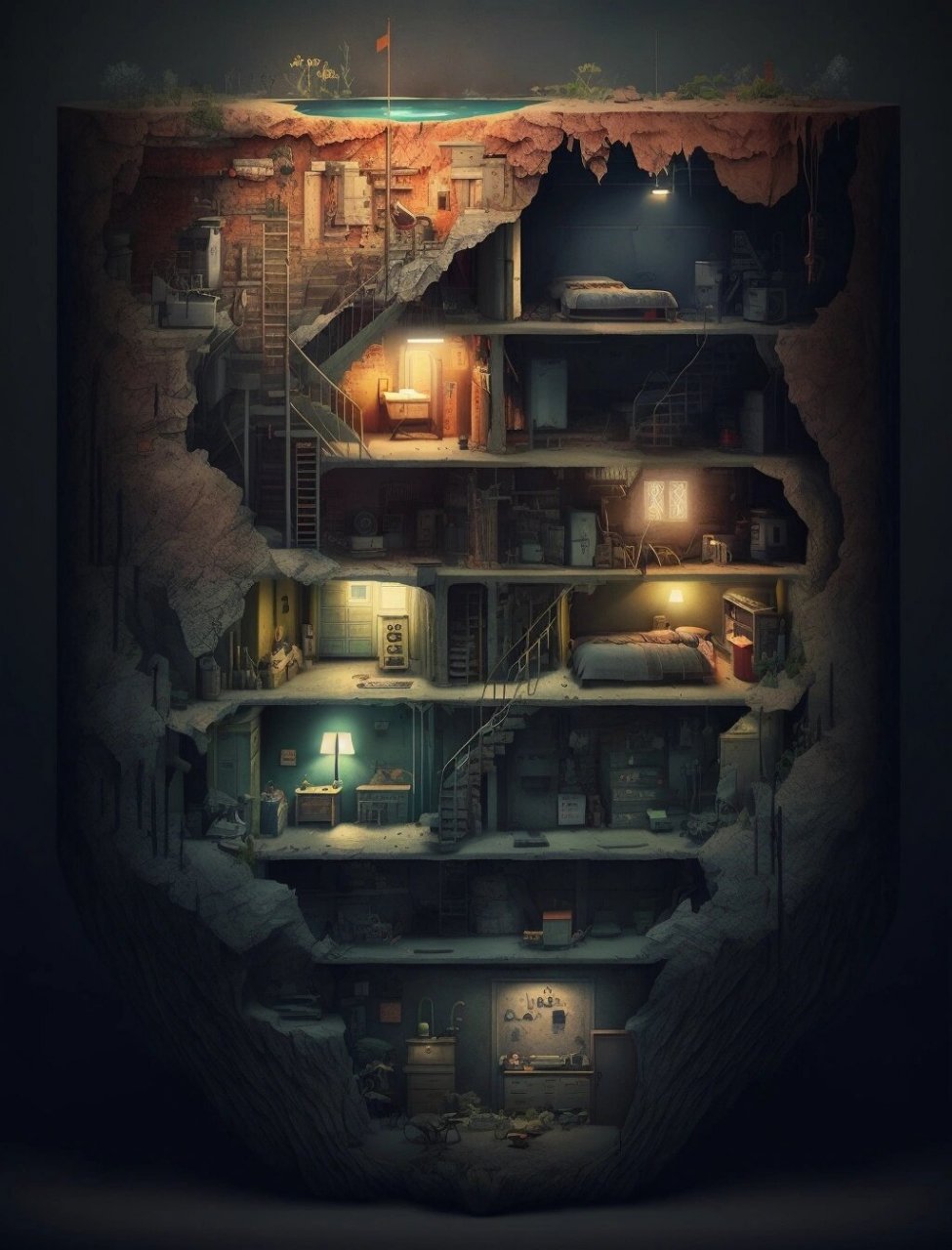 设计末世地下避难所,让你苟活30年90 点赞加关注宅博士军哥,装修带