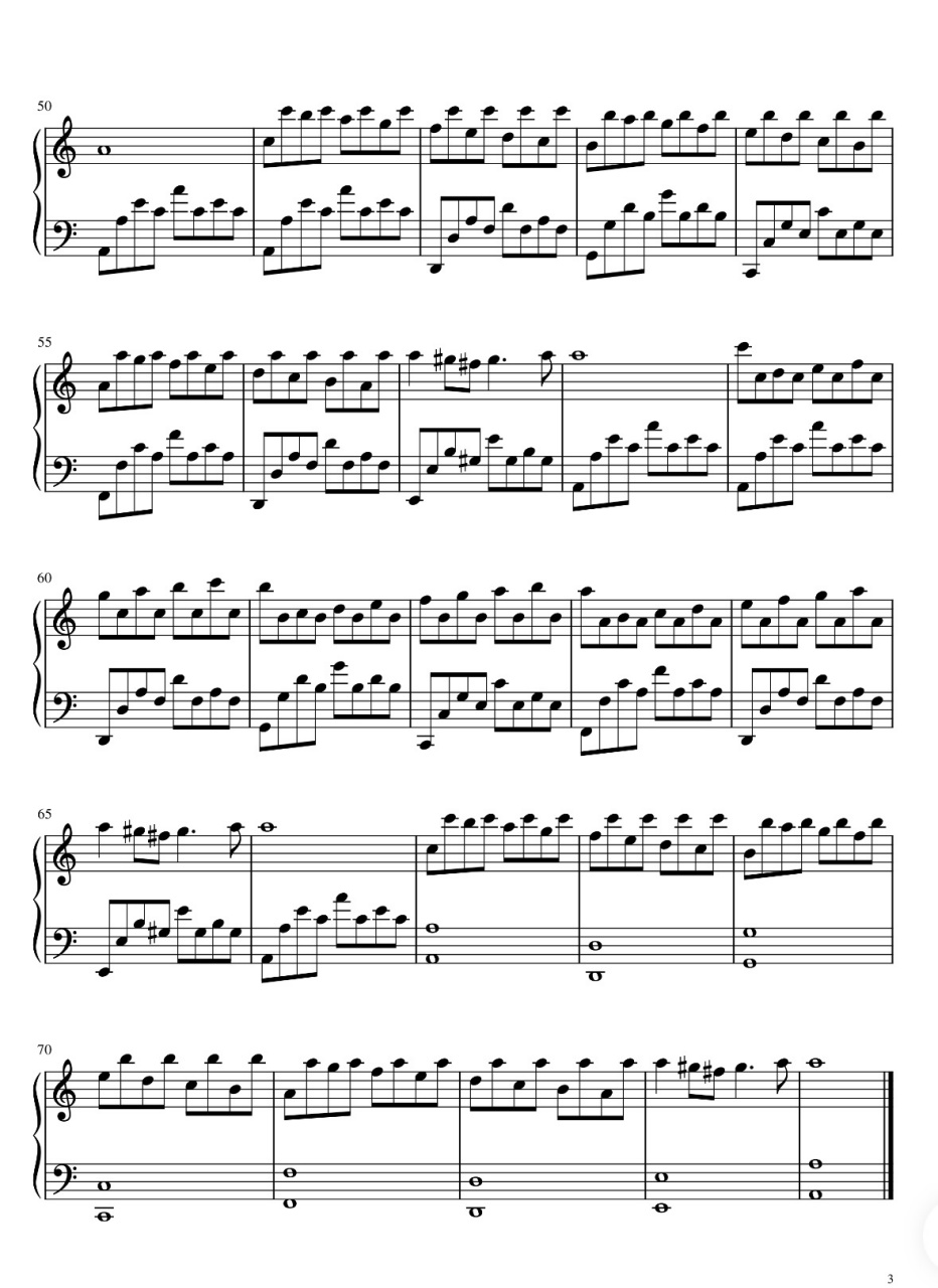 【免费曲谱】《passacaglia》 帕萨卡利亚 大家拿谱点个小心心哦