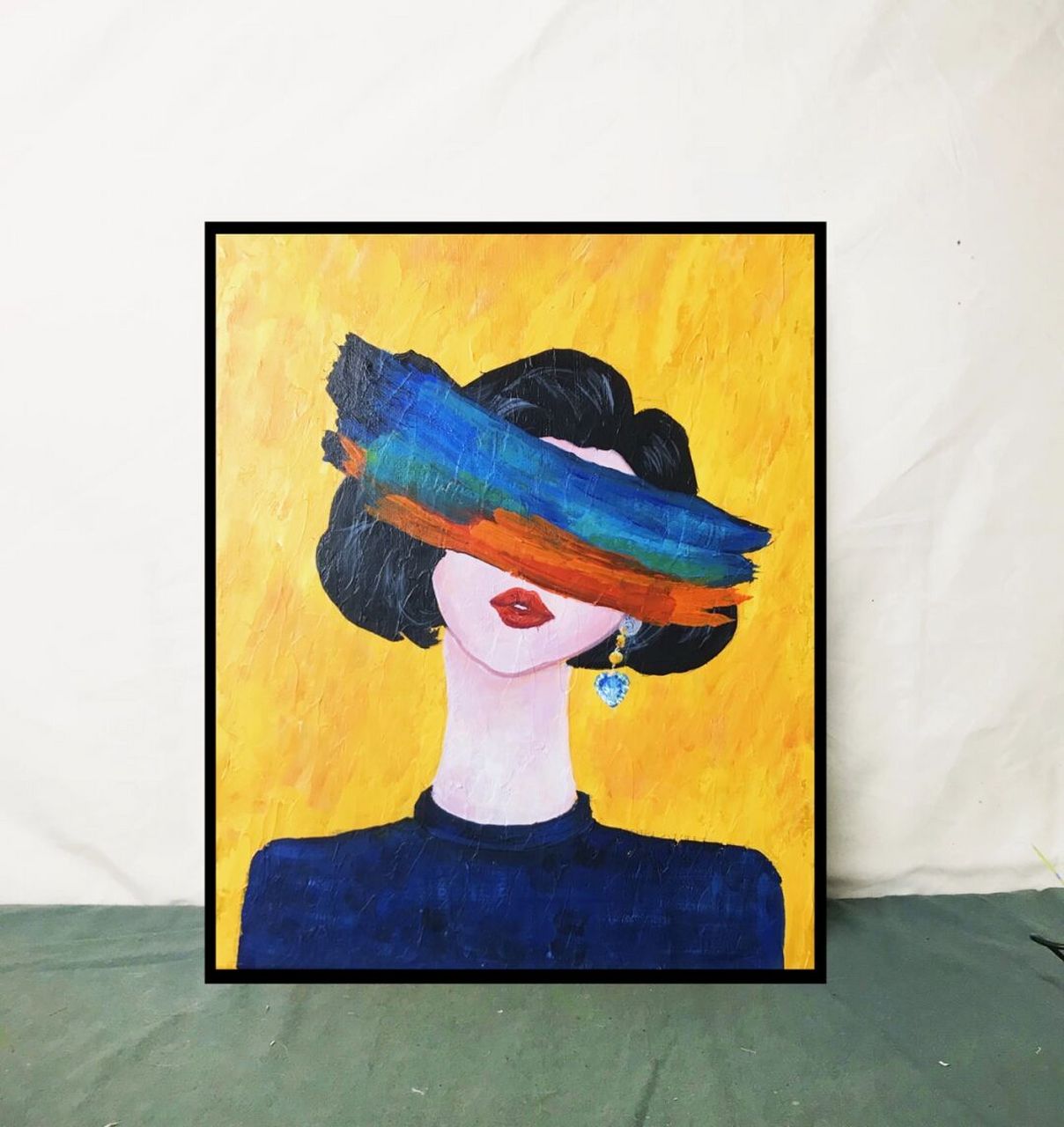 92～零基础童鞋今天教你画一幅人物装饰画,超详细步骤,纯手工打字