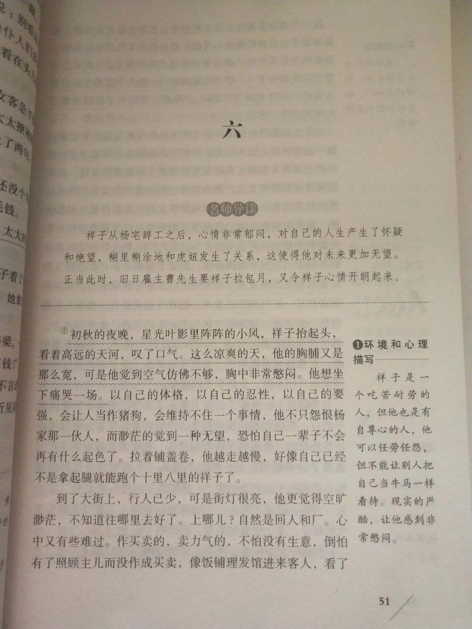 《骆驼祥子》第六章批注