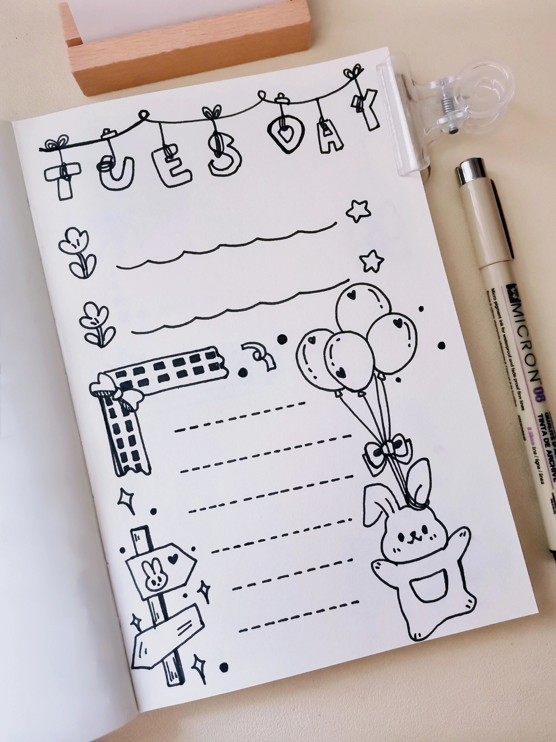 【手帐分享】简笔画小兔子手帐