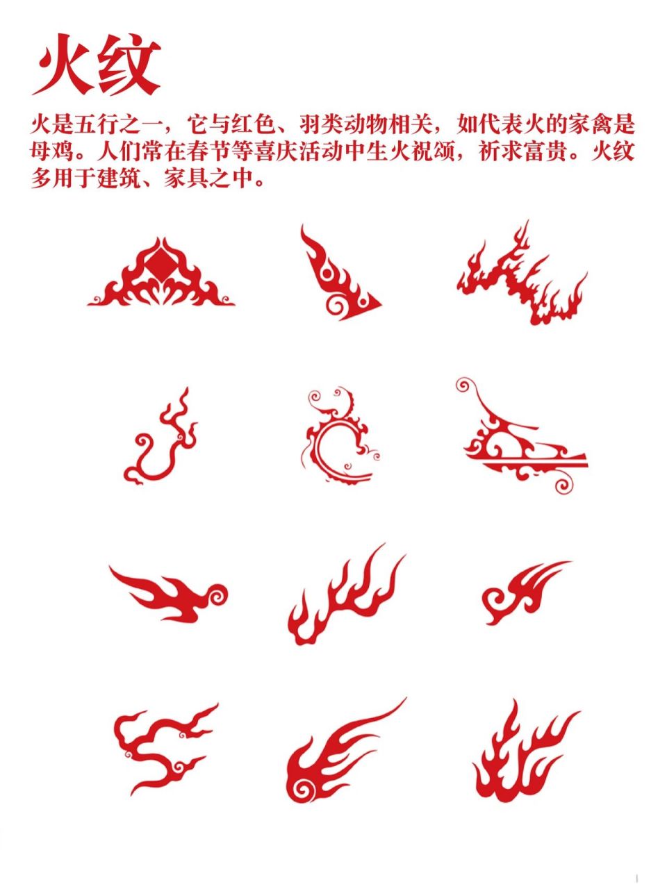 97781590火水云纹 吉祥纹样 分享 中国传统图案-火水云纹