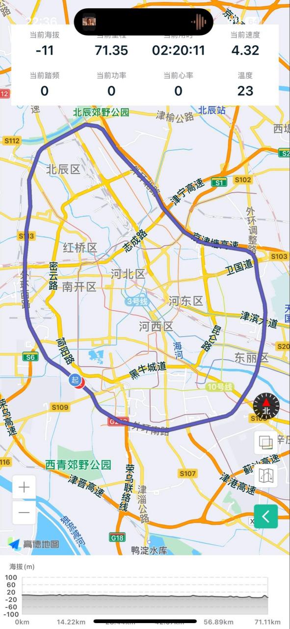 第一次骑完天津外环线 当然要记录一下.