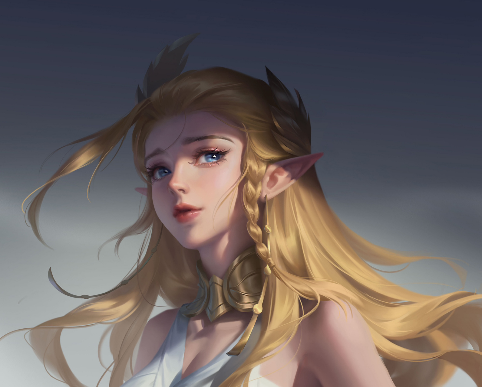 王者荣耀同人 精灵公主艾琳 完成版上传啦～ 喜欢可以做头像的,自取就