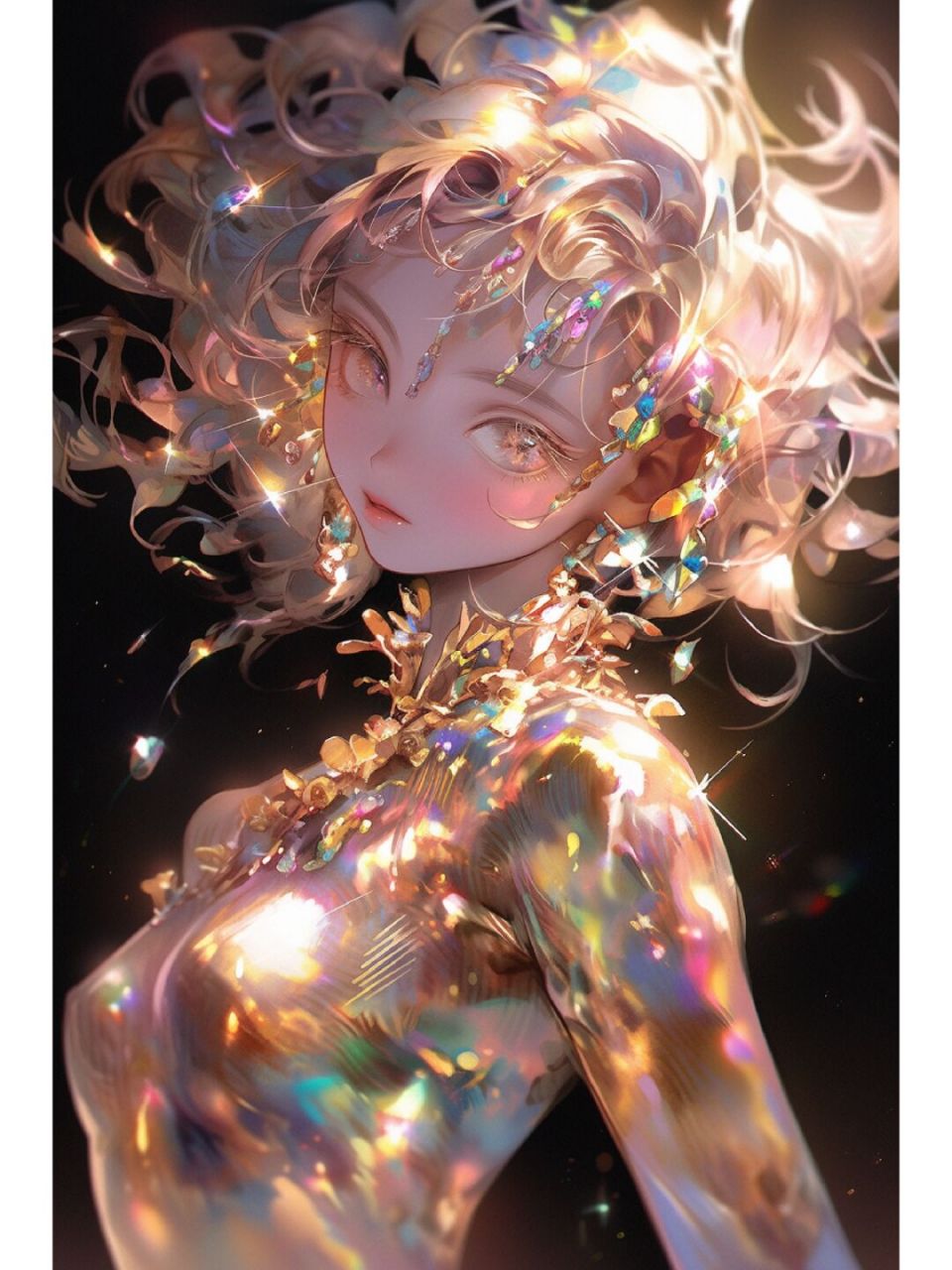 好看头像# #唯美# #ai绘画# #数字艺术# #二次元# #镭射少女# #好看