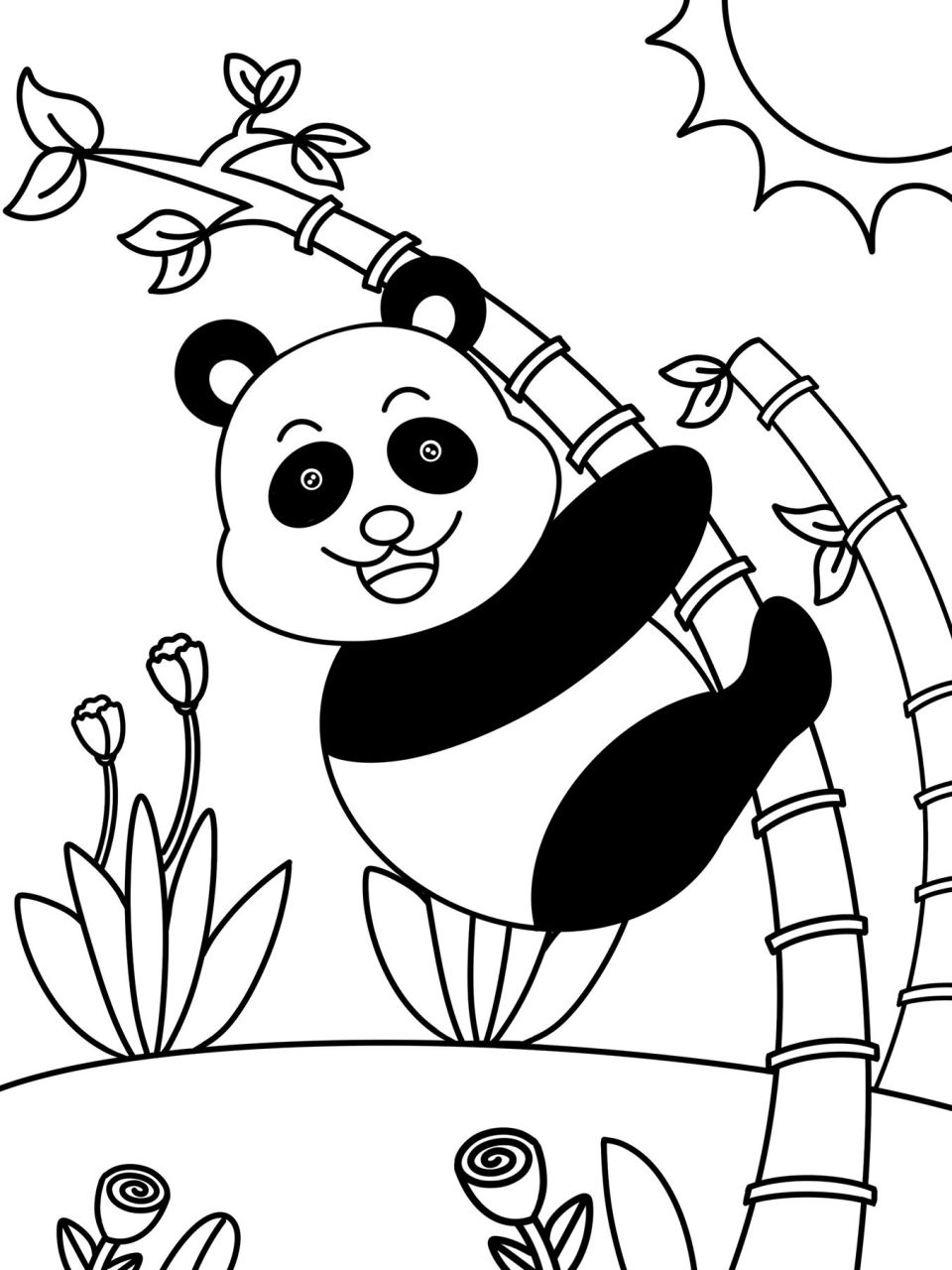 熊猫一家三口简笔画图片
