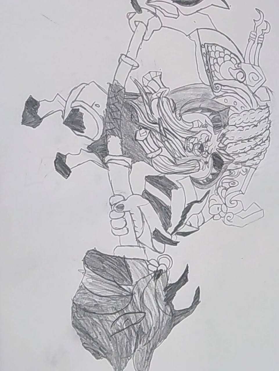 王者荣耀牛魔王素描画