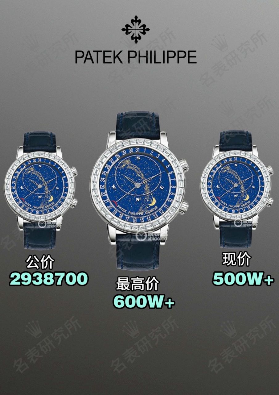 6104g梦幻星空🌃 百达翡丽的百万级手表6104g  百达翡丽的星空蓝