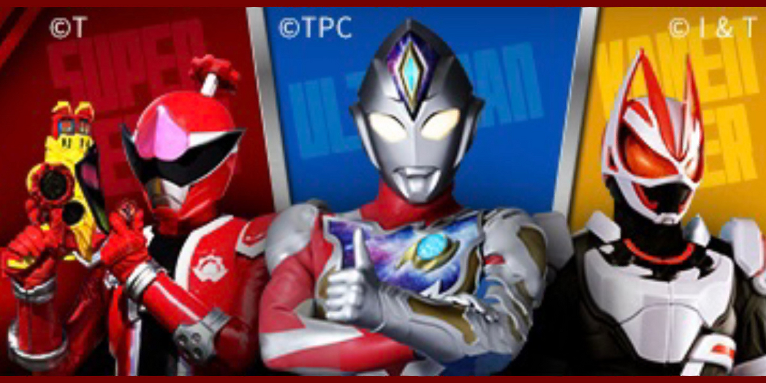 假面骑士奥特曼超级战队三大特摄联动壁纸6015 鲜有的三大特色