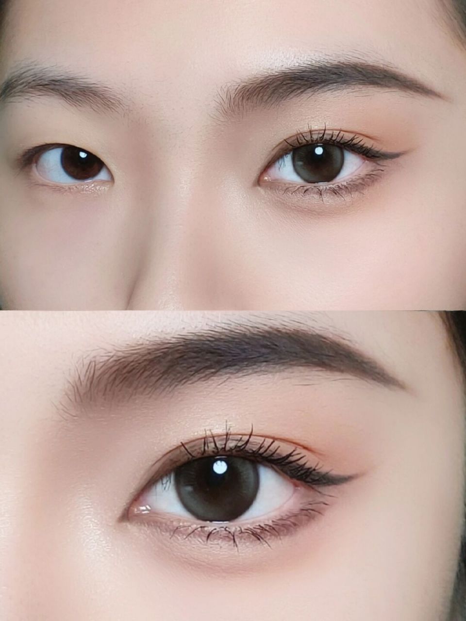 单眼皮改眼型|自然放大眼睛~上扬眼妆真高级 1 贴双眼皮贴时要前低后