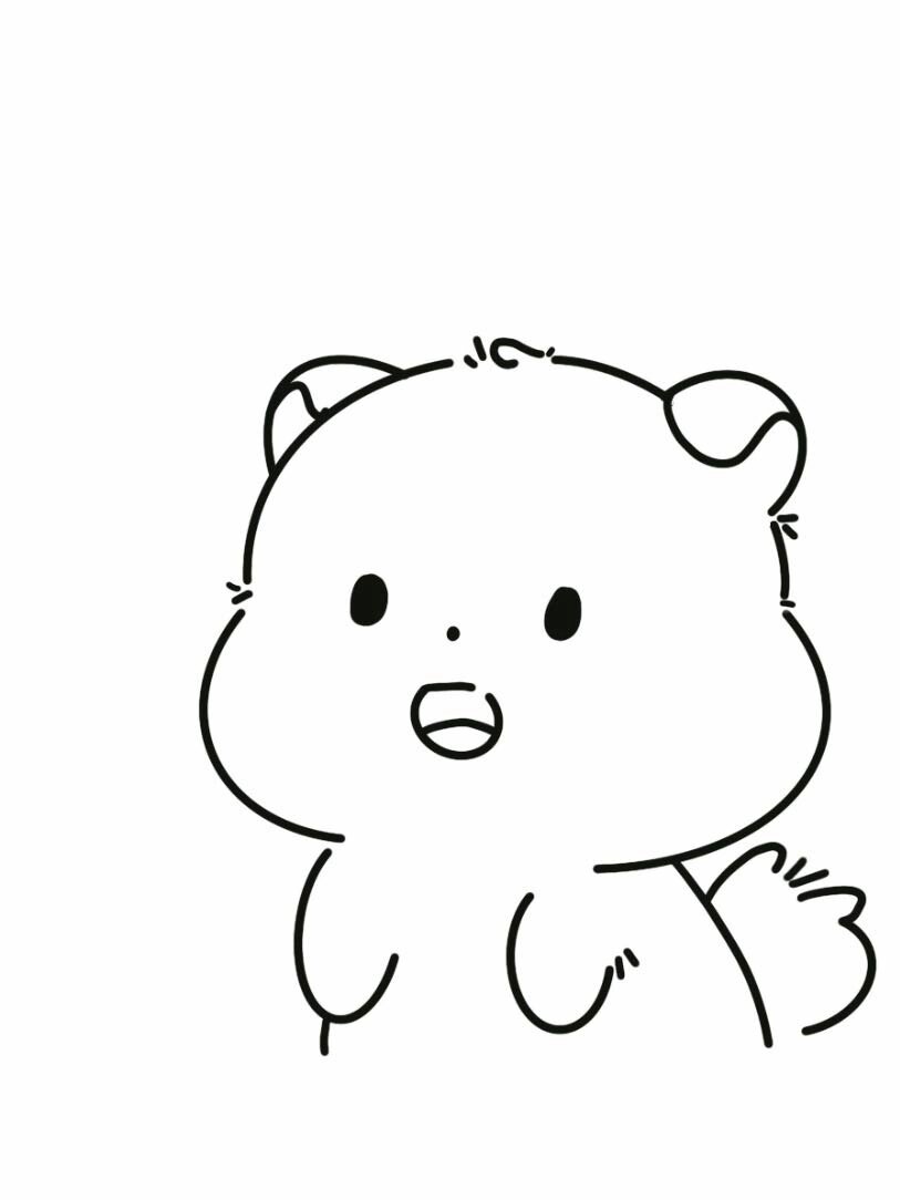 简笔画教程—热炸毛的猫